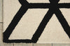 Nourison Linear LIN01 Ivory Black Area Rug Corner Image