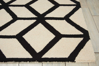 Nourison Linear LIN01 Ivory Black Area Rug Detail Image