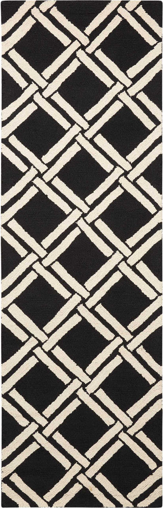 Nourison Linear LIN04 Black White Area Rug