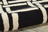 Nourison Linear LIN04 Black White Area Rug Detail Image