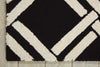 Nourison Linear LIN04 Black White Area Rug Corner Image