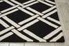 Nourison Linear LIN04 Black White Area Rug Detail Image