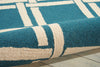 Nourison Linear LIN04 Teal Ivory Area Rug Detail Image