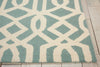 Nourison Linear LIN05 Aqua Ivory Area Rug Detail Image