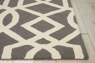 Nourison Linear LIN05 Grey Ivory Area Rug Detail Image