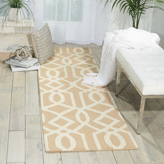 Nourison Linear LIN05 Sand Ivory Area Rug Room Image