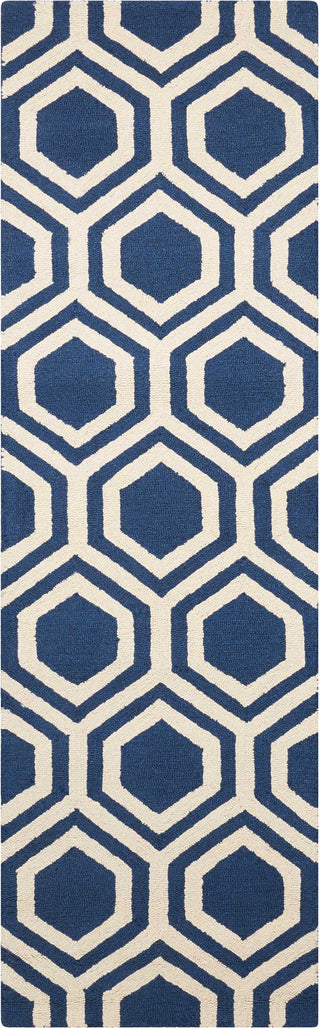 Nourison Linear LIN07 Blue Ivory Area Rug