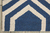 Nourison Linear LIN07 Blue Ivory Area Rug Corner Image