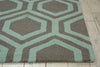 Nourison Linear LIN07 Grey Aqua Area Rug Detail Image