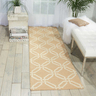 Nourison Linear LIN08 Beige Area Rug Room Image Feature