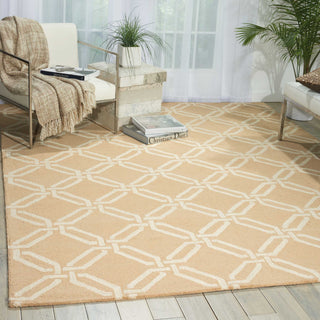 Nourison Linear LIN08 Beige Area Rug Room Image Feature