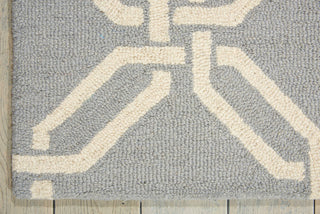 Nourison Linear LIN08 Light Blue Area Rug Corner Image