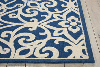 Nourison Linear LIN19 Navy/Ivory Area Rug Detail Image