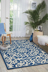 Nourison Linear LIN19 Navy/Ivory Area Rug Room Image Feature