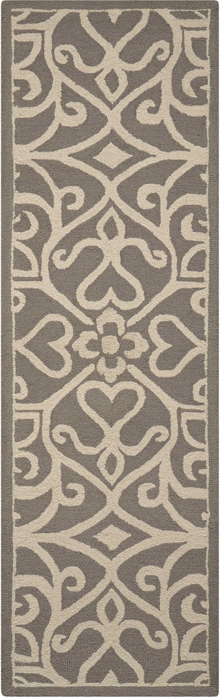 Nourison Linear LIN19 Silver/Ivory Area Rug