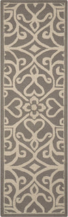 Nourison Linear LIN19 Silver/Ivory Area Rug 2'3'' X 7'6'' Runner