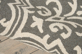 Nourison Linear LIN20 Grey/Ivory Area Rug Detail Image