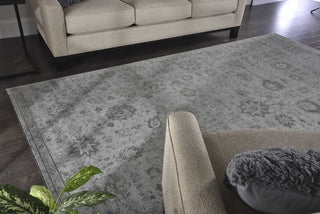 Nourison Luminance LUM06 Graphite Area Rug Room Image Feature