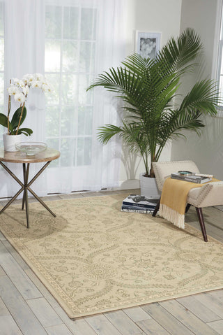 Nourison Luminance LUM04 Cream Mint Area Rug Room Image