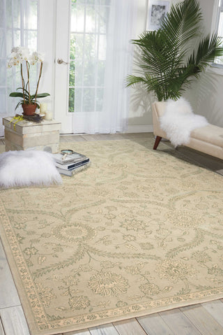 Nourison Luminance LUM04 Cream Mint Area Rug Room Image