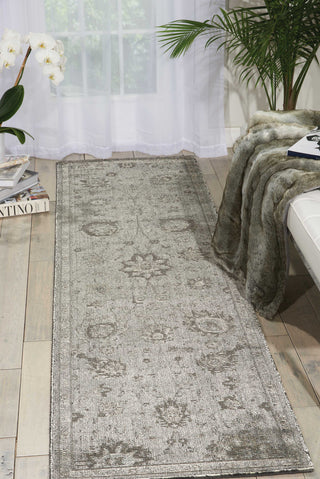 Nourison Luminance LUM06 Graphite Area Rug Room Image Feature