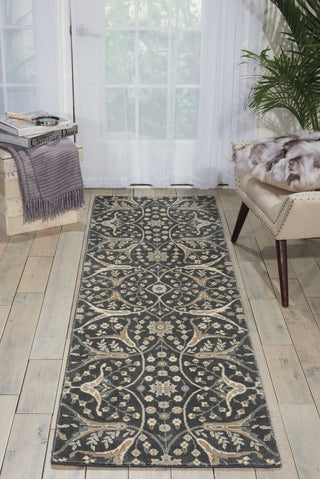 Nourison Luminance LUM08 Graphite Area Rug Room Image