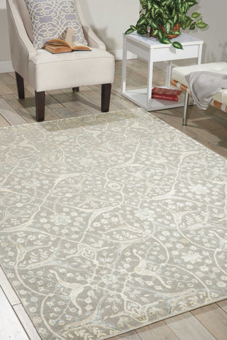 Nourison Luminance LUM08 Steel Area Rug Room Image Feature