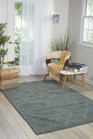 Nourison Lunette LNT01 Denim Area Rug Room Image Feature