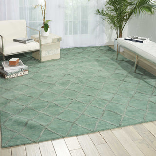 Nourison Lunette LNT01 Aqua Area Rug Room Image Feature