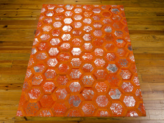 Nourison City Chic MA100 Tangerine Area Rug by Michael Amini 6' X 8' Floor Shot Feature