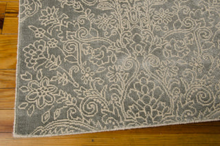 Nourison Platine MA202 Marine Area Rug by Michael Amini 8' X 11' Corner Shot