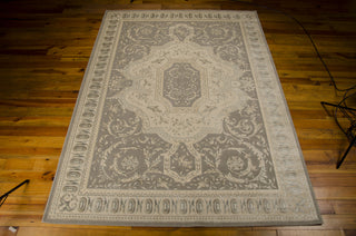 Nourison Platine MA204 Slate Area Rug by Michael Amini 8' X 11' Floor Shot