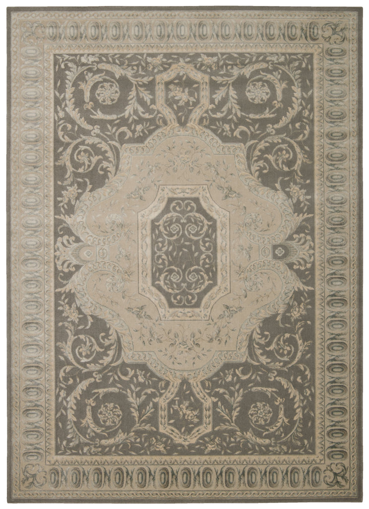 Nourison Platine MA204 Slate Area Rug by Michael Amini main image