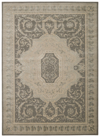 Nourison Platine MA204 Slate Area Rug by Michael Amini main image