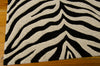 Nourison Zambiana MA401 Black White Area Rug by Michael Amini 6' X 8' Corner Shot