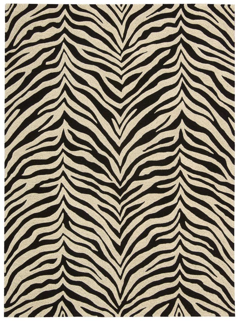 Nourison Zambiana MA401 Black White Area Rug by Michael Amini main image
