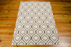 Nourison Glistening Nights MA508 Beige Area Rug by Michael Amini 6' X 8' Floor Shot Feature