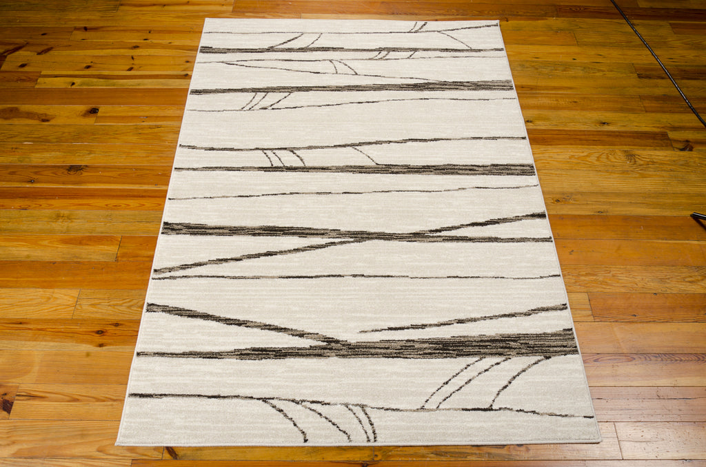 Nourison Glistening Nights MA512 Ivory Area Rug by Michael Amini 6' X 8' Floor Shot Feature