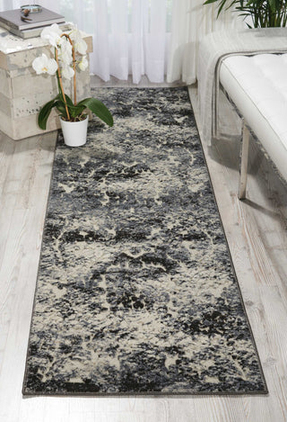 Nourison Ma60 Gleam MA603 Ivory/Slate Area Rug by Michael Amini Room Image