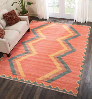 Nourison Madera MAD02 Tangerine Area Rug Room Image Feature