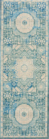 Nourison Madera MAD03 Teal Area Rug 2' X 6' Runner