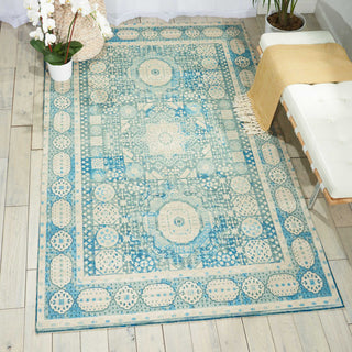 Nourison Madera MAD03 Teal Area Rug Room Image Feature