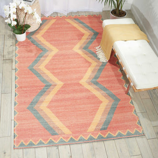 Nourison Madera MAD02 Tangerine Area Rug Room Image Feature