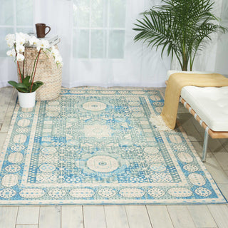 Nourison Madera MAD03 Teal Area Rug Room Image