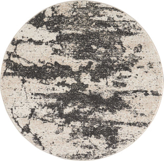 Nourison Maxell MAE07 Ivory/Grey Area Rug 3' 10'' Round