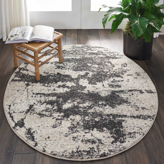 Nourison Maxell MAE07 Ivory/Grey Area Rug Room Image