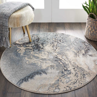 Nourison Maxell MAE08 Grey Area Rug Room Image Feature