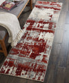 Nourison Maxell MAE14 Ivory Red Area Rug Room Scene 3