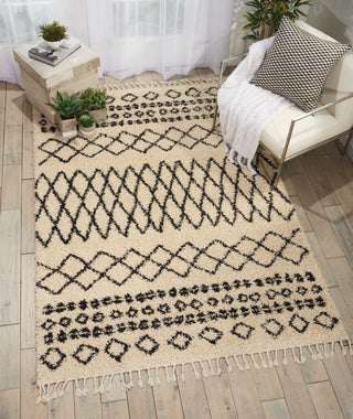 Nourison Moroccan Shag MRK02 Cream Area Rug Room Image