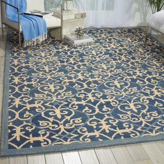 Nourison Marina MRN10 Denim Area Rug Room Image Feature